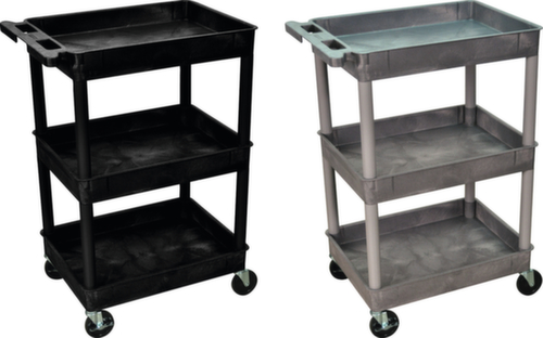 Kunststof etagewagen 610x460 mm, draagvermogen 150 kg, 3 etages