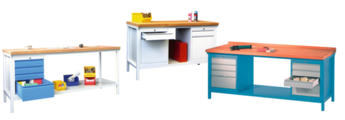 PAVOY Werkbank met verschillende soorten onderbouw