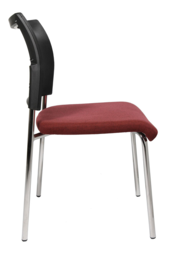 Topstar Bezoekersstoel Visit 10 met mesh rugleuning, zitting stof (100% polypropyleen), bordeaux