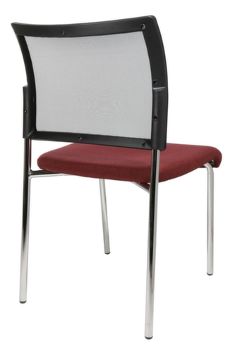 Topstar Bezoekersstoel Visit 10 met mesh rugleuning, zitting stof (100% polypropyleen), bordeaux