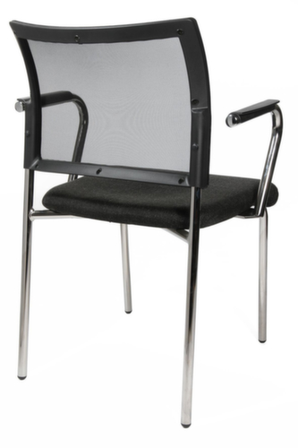 Topstar Bezoekersstoel Visit 10 met mesh rugleuning, zitting stof (100% polypropyleen), antraciet