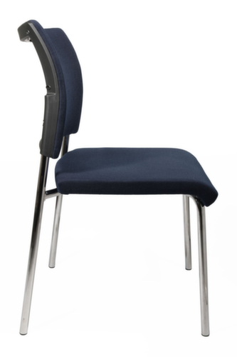 Topstar Bezoekersstoel Visit 10 met beklede rugleuning, zitting stof (100% polypropyleen), donkerblauw