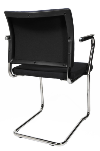 Topstar Beklede bezoekersstoel met sledeframe Visit 20, zitting stof (100% polypropyleen), zwart