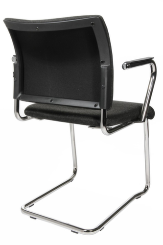 Topstar Beklede bezoekersstoel met sledeframe Visit 20, zitting stof (100% polypropyleen), antraciet
