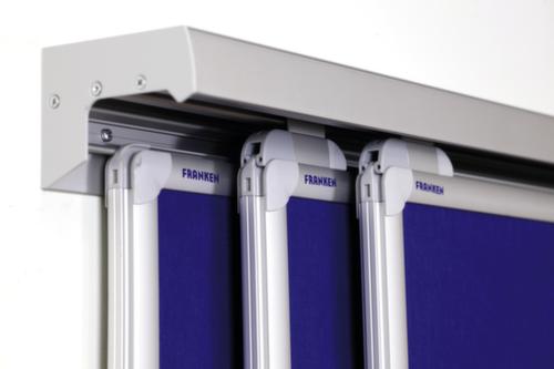 Franken prikbord voor wandrailsysteem