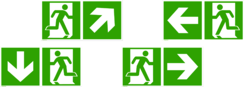 Bord voor vluchtroutesignalering SafetyMarking® nooduitgang