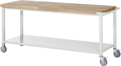 RAU Verrijdbare werkbank Serie 8000, 1 legbord, 1 duwbeugel