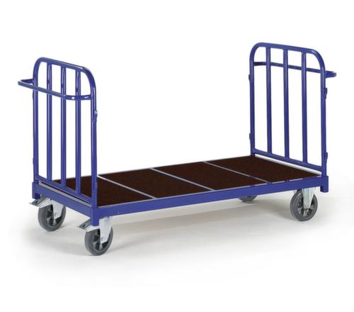 Rollcart Kopwandwagen van buismateriaal met anti-slip laadvlak, draagvermogen 1200 kg, laadvlak lengte x breedte 1600 x 800 mm