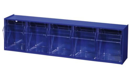 Allit Combineerbare assortimentsbak, 5 bakken, blauw/transparant