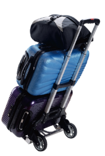 BS-ROLLEN in-/uitklapbare aluminium steekwagen, draagvermogen 70 kg, rubber banden