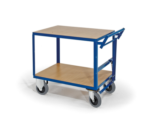 Rollcart Tafelwagen met dodemansrem 1200x800 mm, draagvermogen 600 kg, 2 etages