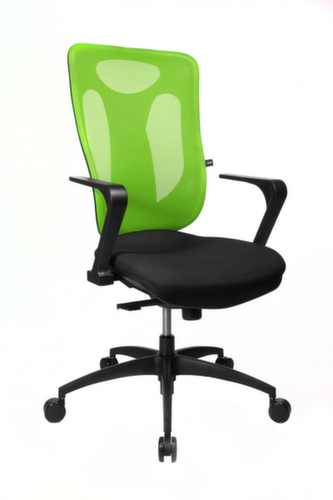 Topstar Bureaustoel Net Pro 100 met puntsynchroonmechanisme, rugleuning met netbekleding, zwart