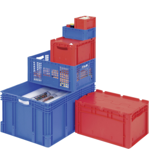 BITO Euronorm-stapelbak met groot volume, blauw, inhoud 213 l