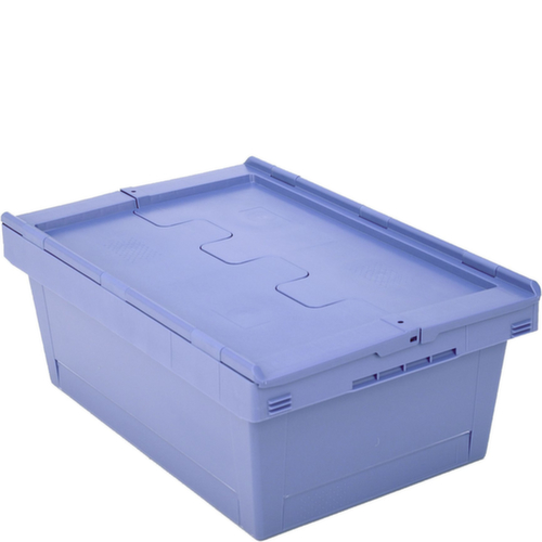 BITO Herbruikbare bak verzegelbaar, inhoud 38 l, Tweedelig scharnierdeksel