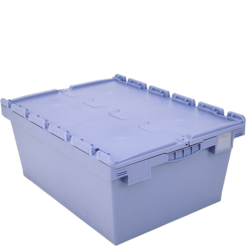 BITO Herbruikbare grootvolumebak met dubbele bodem, inhoud 120 l, krokodildeksel