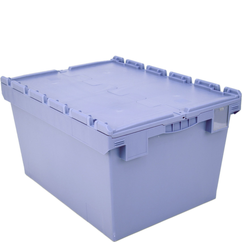 BITO Herbruikbare grootvolumebak met dubbele bodem, inhoud 158 l, krokodildeksel