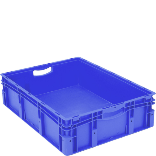 BITO Euronorm-stapelbak met dubbelde bodem, blauw, inhoud 79 l