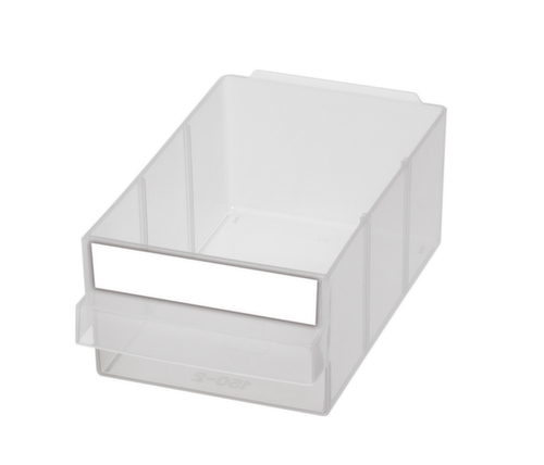 raaco robuuste transparante magazijnbak 1240-123 met metalen frame, 40 lade(n), donkerblauw/transparant