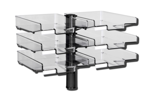 Hansa Zwenkbare brievenbakken, 6 vakken 240x320 mm, zwart