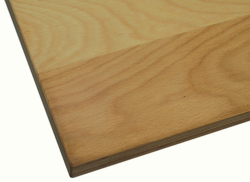 Werktafel aanbouwelement met licht frame, breedte x diepte 1500 x 750 mm, plaat beuken