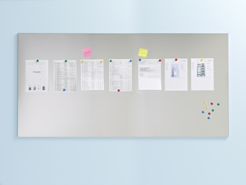 RVS magneetbord, hoogte x breedte 970 x 1970 mm