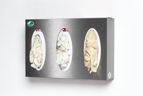 Dispenser voor handschoenen met 3 vakken