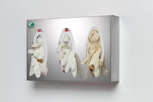 Dispenser voor handschoenen met 3 vakken