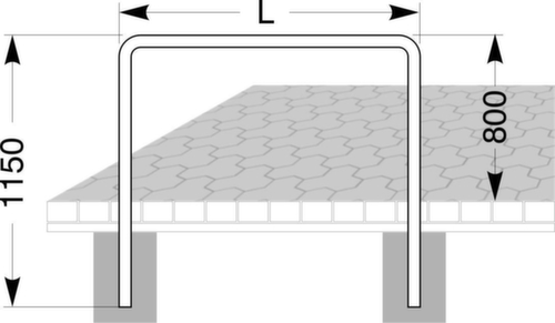 Fietsbeugel van ronde buis