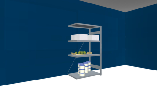 hofe RVS inhaakstelling, hoogte x breedte x diepte 1750 x 1010 x 635 mm, 4 legborden