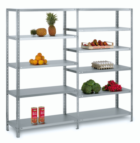 hofe RVS stelling, hoogte x breedte x diepte 2500 x 1000 x 600 mm, 6 legborden