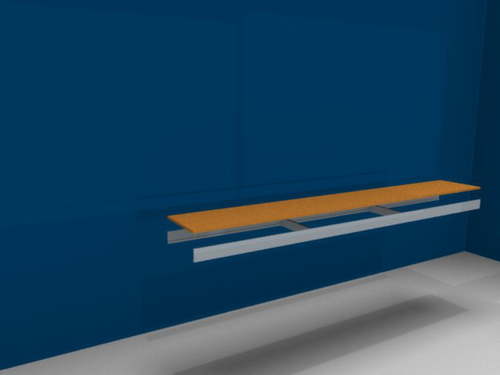 hofe Houten plank voor breedvakstelling, breedte x diepte 2500 x 400 mm