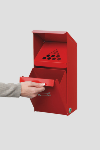 VAR Asbak met schuin dak, rood