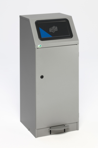 VAR Afvalverzamelbak WSG 45, 78 l, zilverkleurig, deksel antraciet