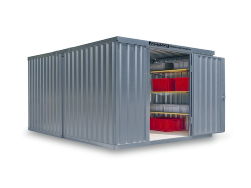 Säbu Gegalvaniseerde materiaalcontainer FLADAFI® met 2 modules