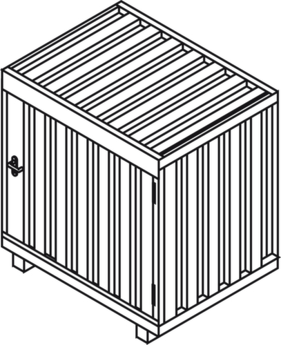 Gasflessendepot met opklapbaar dak