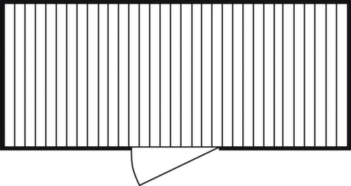 Säbu Gegalvaniseerde materiaalcontainer FLADAFI® met openslaande deur