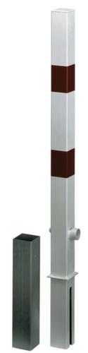 Afzetpaal PARKY met platte kop, hoogte 1000 mm, voor insteken met grondplug
