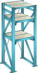 LISTA Uittrekstelling voor zware lasten met 3 niveaus