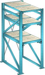 LISTA Uittrekstelling voor zware lasten met 3 niveaus