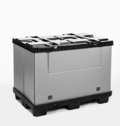 Walther Faltsysteme Palletvouwkrat extra licht, belasting 500 kg, 9 voeten, lengte x breedte 1200 x 800 mm