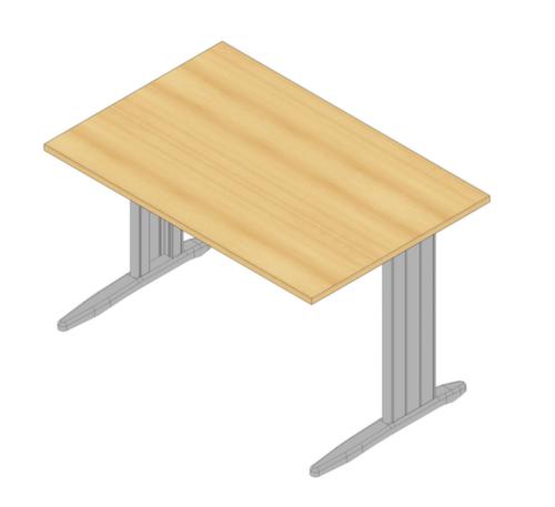 Quadrifoglio Bureau Practika met C-voetonderstel