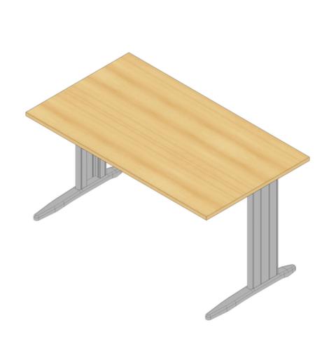 Quadrifoglio Bureau Practika met C-voetonderstel