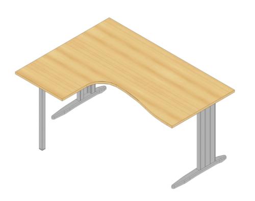 Quadrifoglio Bureau Practika met C-voetonderstel