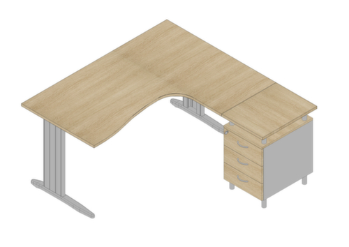Quadrifoglio Kantoor set Practika met 1 bureau, 1 staand ladeblok