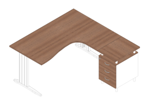 Quadrifoglio Kantoor set Practika met 1 bureau, 1 staand ladeblok