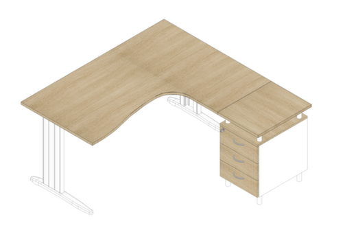 Quadrifoglio Kantoor set Practika met 1 bureau, 1 staand ladeblok