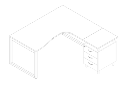 Quadrifoglio Kantoor set Practika met 1 bureau, 1 staand ladeblok