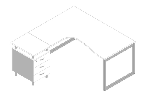 Quadrifoglio Kantoor set Practika met 1 bureau, 1 staand ladeblok