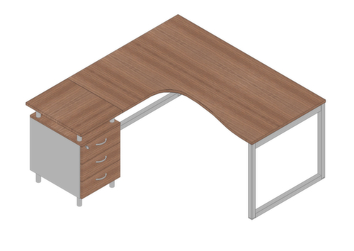 Quadrifoglio Kantoor set Practika met 1 bureau, 1 staand ladeblok