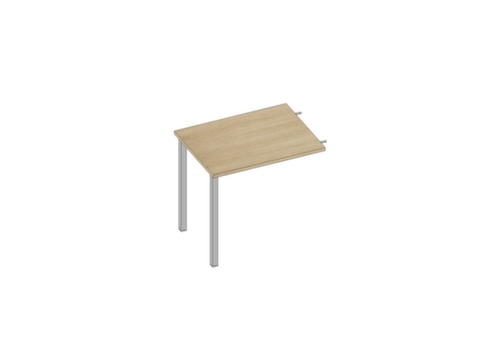 Quadrifoglio Aanbouwtafel Practika voor bureau met 4-voetonderstel, breedte x diepte 800 x 600 mm, plaat eiken